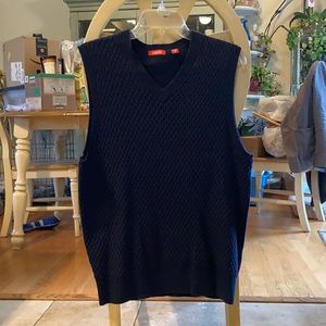 Izod Small Navy Blue Knit Sweater Vest